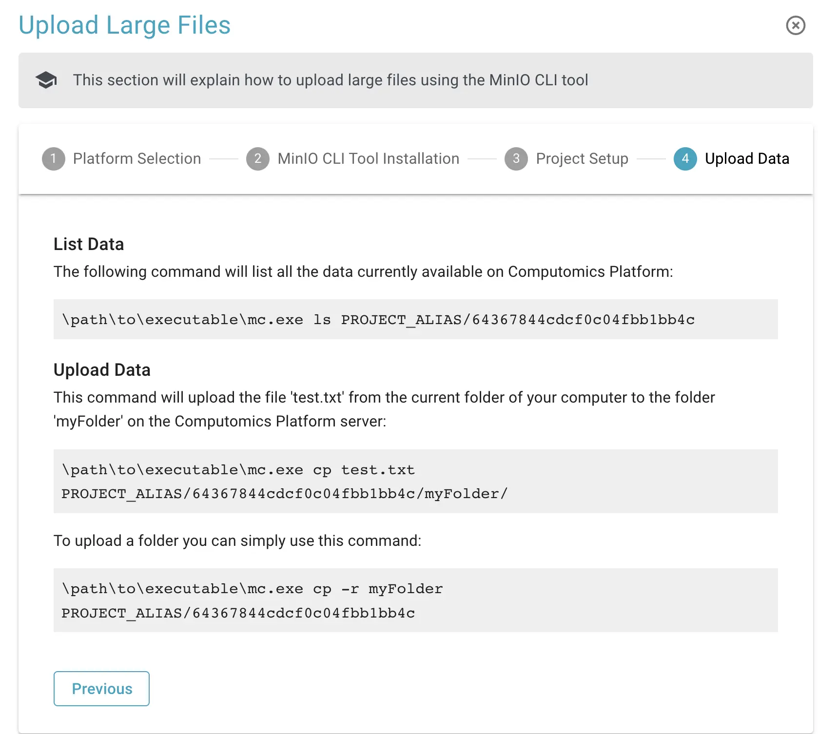 File Upload - Setup MC 3